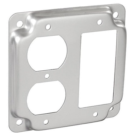 Southwire Electrical Box Cover, Square, Galvanized Steel, GFCI, Duplex and Raised Cover G1951